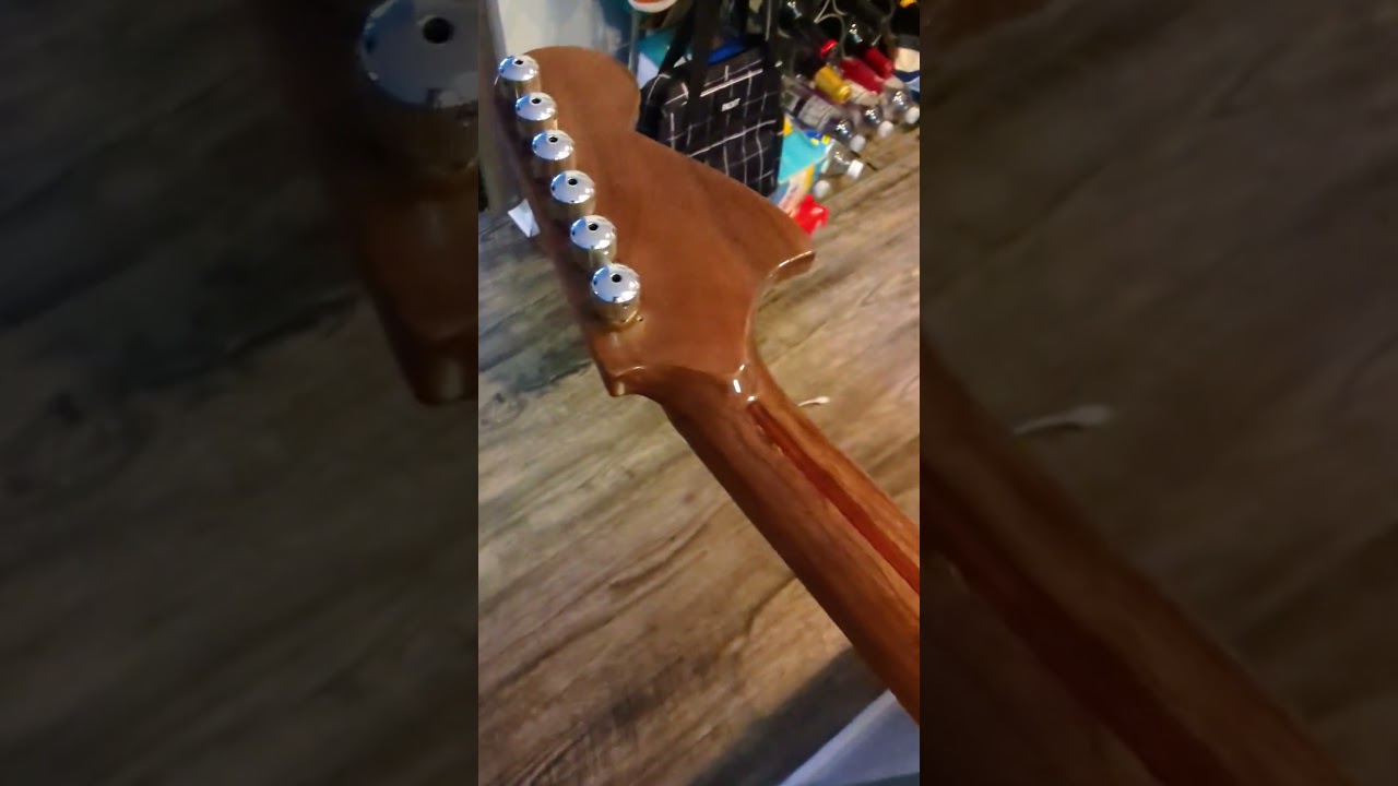 walnut Holy Grail no neck joint no glued on finger board Rushmore Custom Guitars