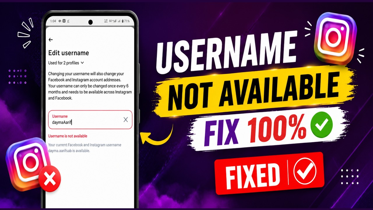 Instagram Username Not Available Problem Fixed ❗⚠️❗ How to Fix Instagram Username Not Available