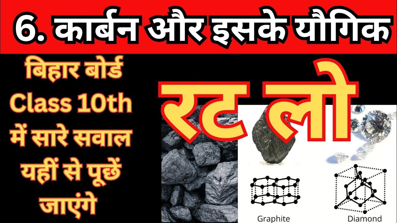 1.कार्बन और इसके यौगिक (Organic chemistry) Bihar board 10th Objective question Science #Chemistry 