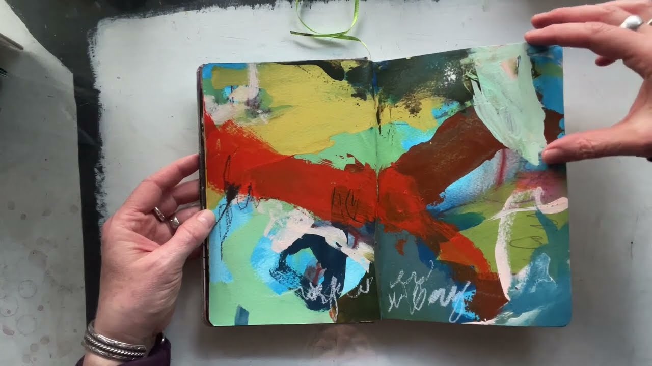 Abstract Painting Sketchbook Flip: Kim Chigi Art
