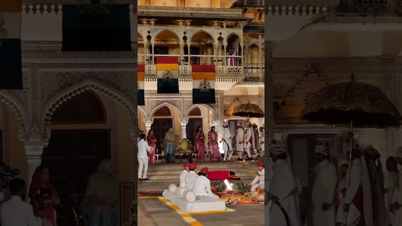 holi festival at city palace Jaipur - royal rajput family jaipur #holi #citypalace #jaipur