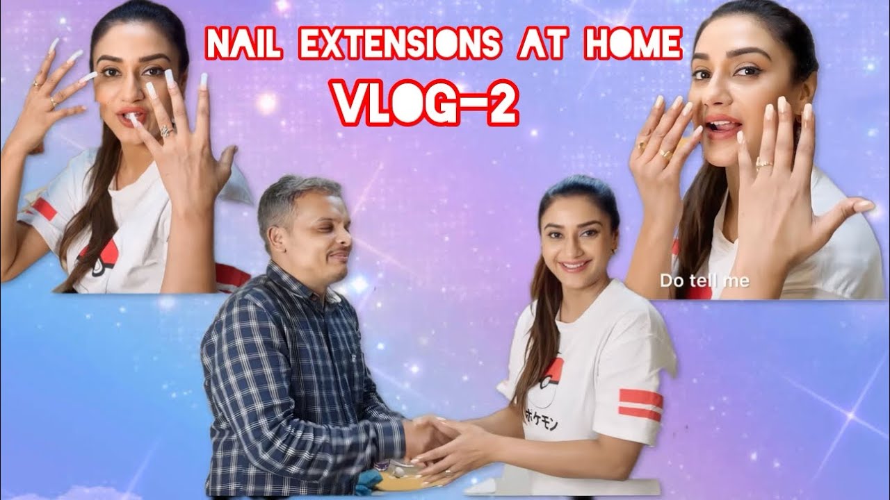 Nail extensions at home Vlog-2 #youtube #nailextension #viralvideo #ratipandey