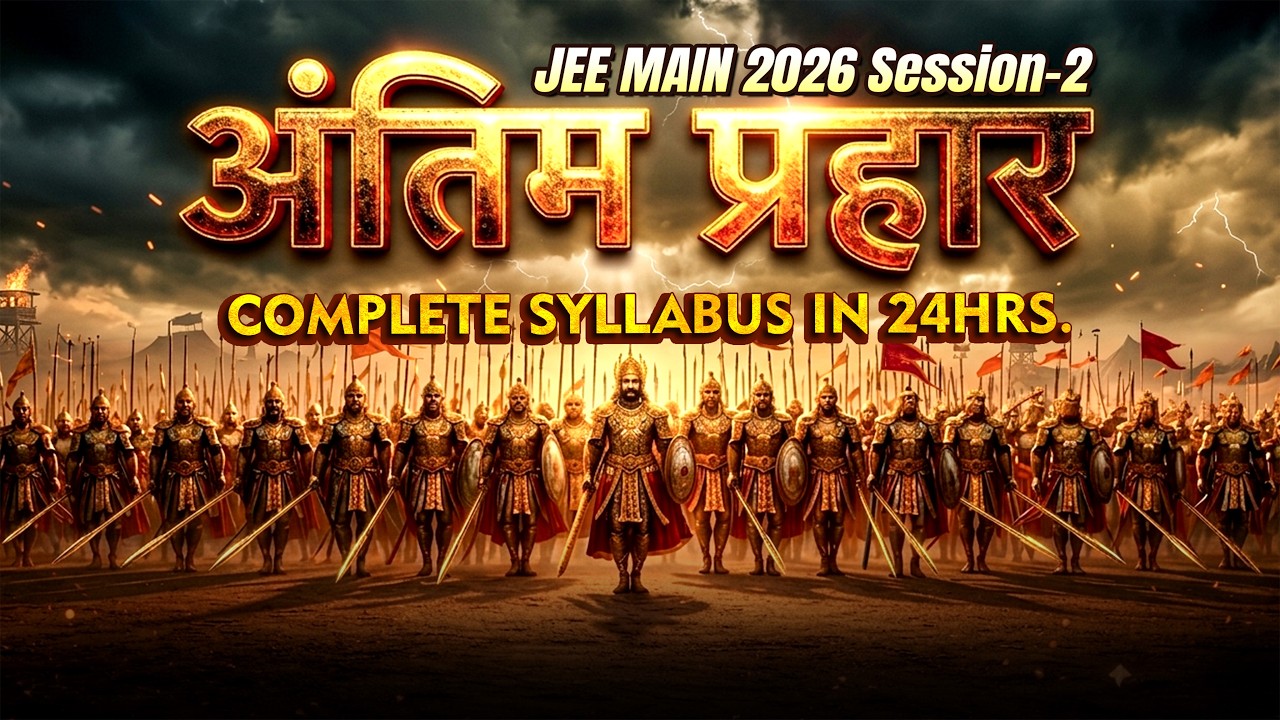Antim Prahar 2026 🚨 | Complete Revision for JEE Main Session 2 #jee2026