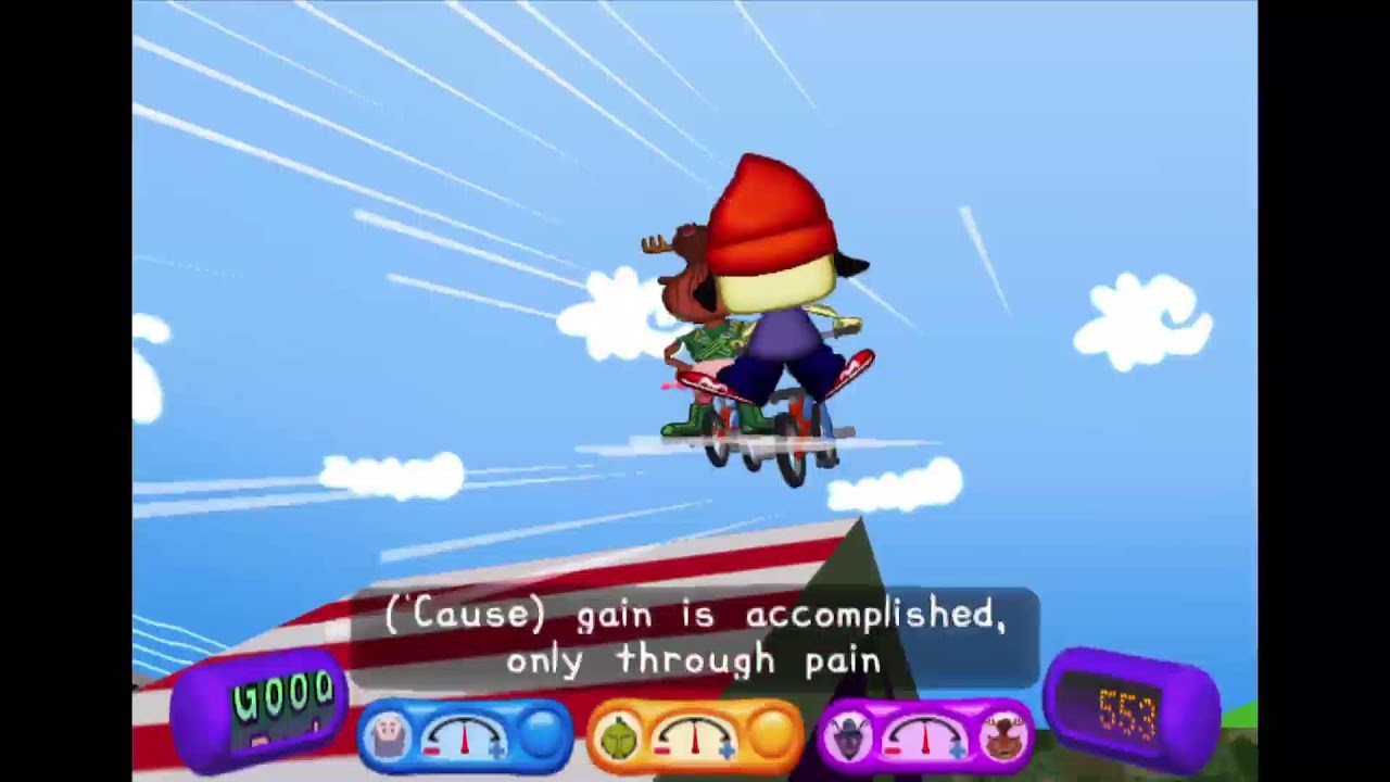 Playing the classic pa rappa  2 ps5