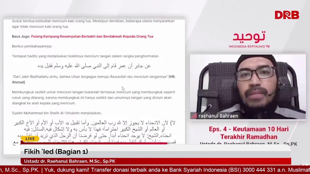 Fikih 'Ied (Bagian 1) | Ustadz dr. Raehanul Bahraen, M.Sc., Sp.PK