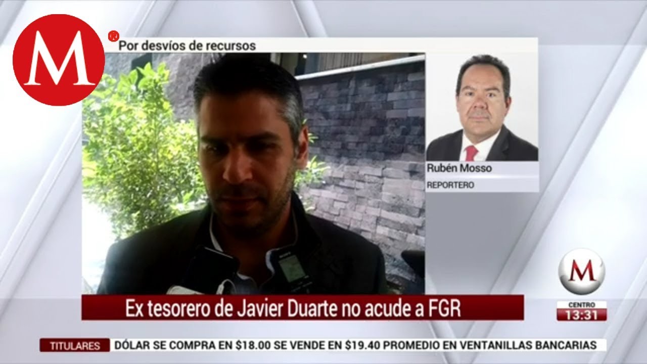 Ex tesorero de Javier Duarte no acude a FGR por desv&iacute;os de recursos