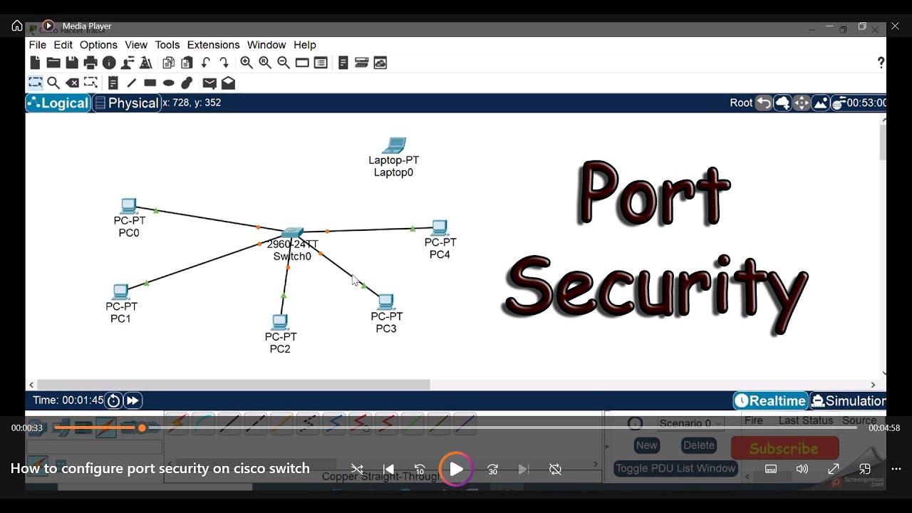 How to configure port security on cisco switch | Port security