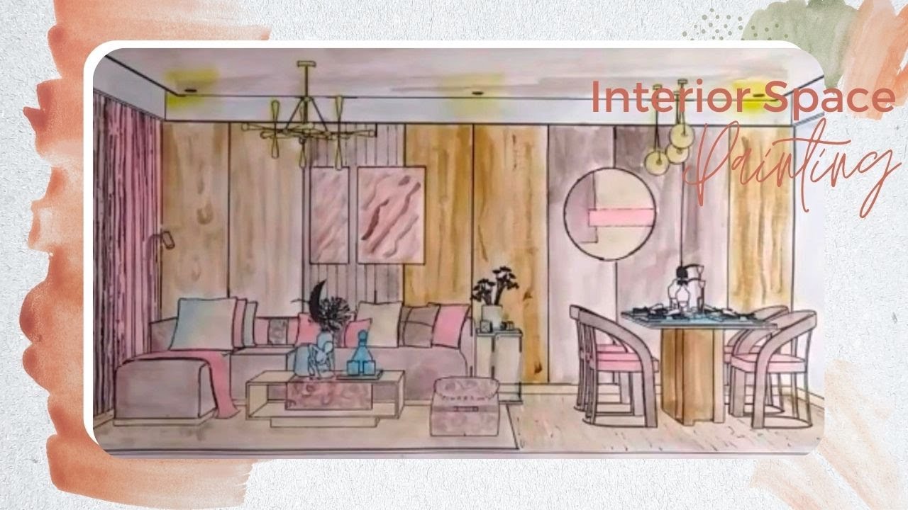 Manual Interior Rendering /تصميم يدوي داخلي / Rendu Int&eacute;rieur Manuel