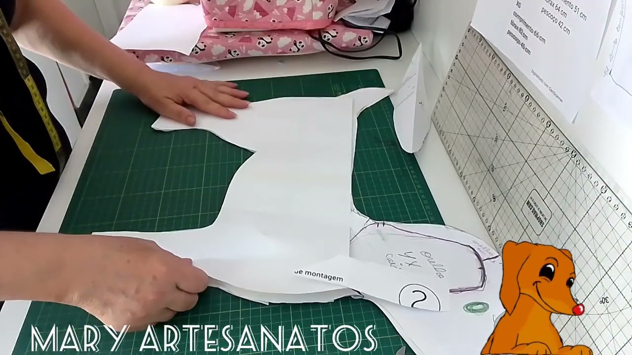 Cachorro Manequim com molde.(parte 1)