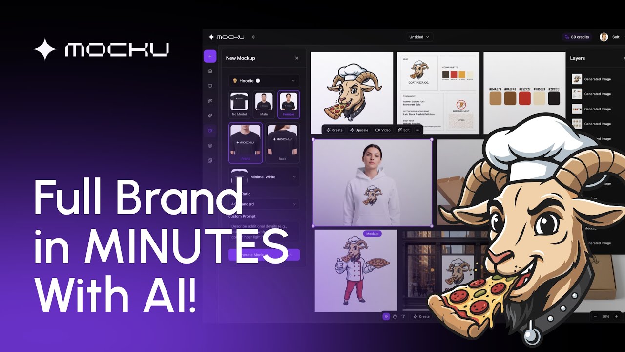 I Built a Full Brand in Minutes With AI! 🤯 | Magic Design in Mocku (Logos, Posts, Mockups, Videos!)