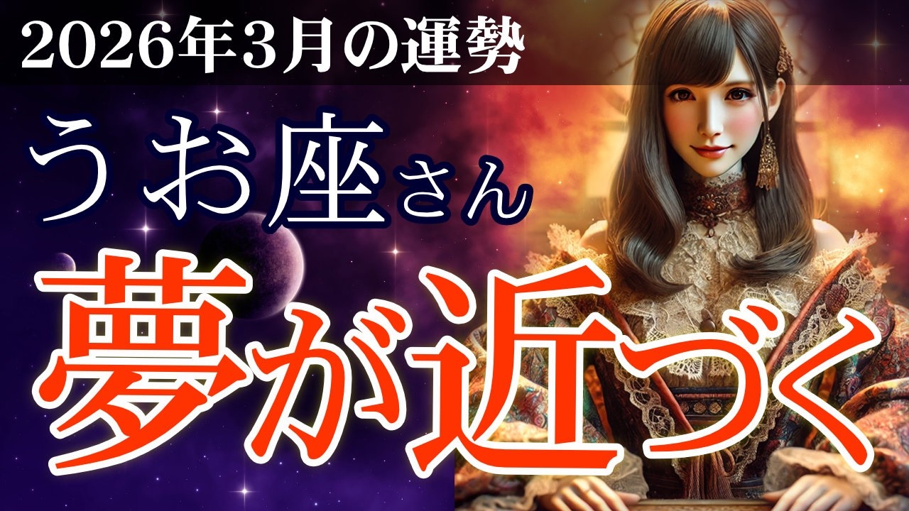 【魚座】✨2026年3月 うお座の運勢