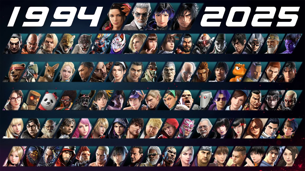 All Playable Tekken Characters from Tekken 1 to Tekken 8 (1994 ~ 2025)