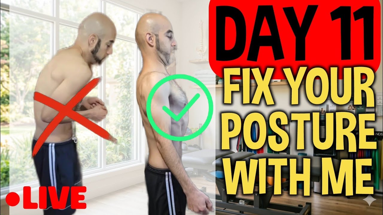 FIX YOUR POSTURE WITH ME!! SQUATS CHALLENGE DAY 11 FLAT FOOT, ANTERIOR PELVIC TILT,  KYOPHOSIS