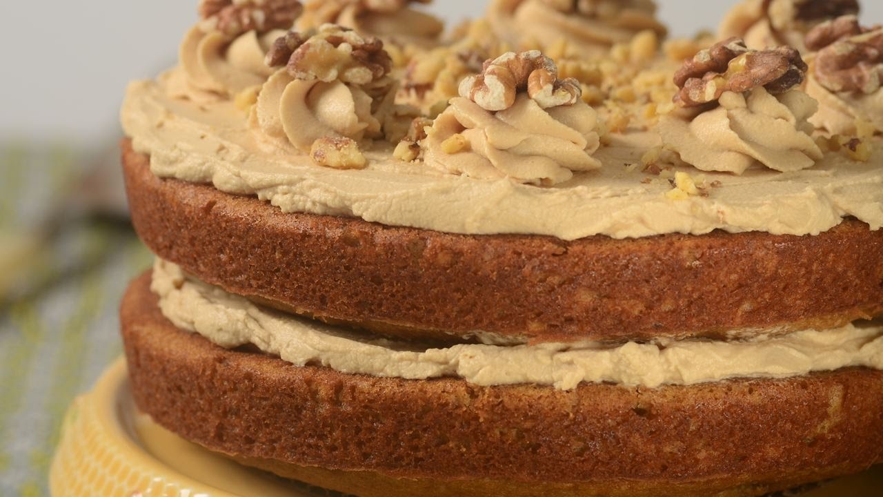Coffee Walnut Cake Recipe Demonstration - Joyofbaking.com