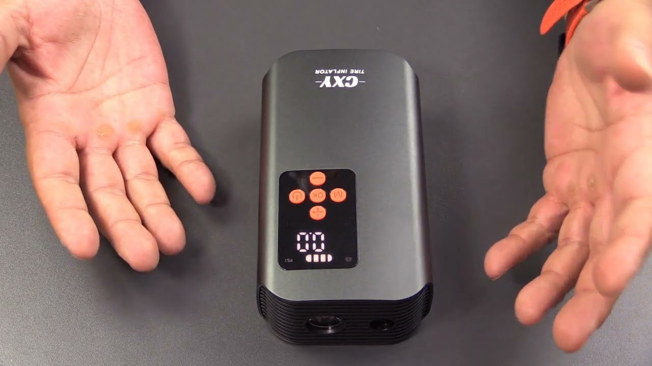 Mini Kompressor Akku Luftpumpe mit Manometer Akku, 7.500 mAh, 150 PSI, mini Akku Luftpumpe - TEST
