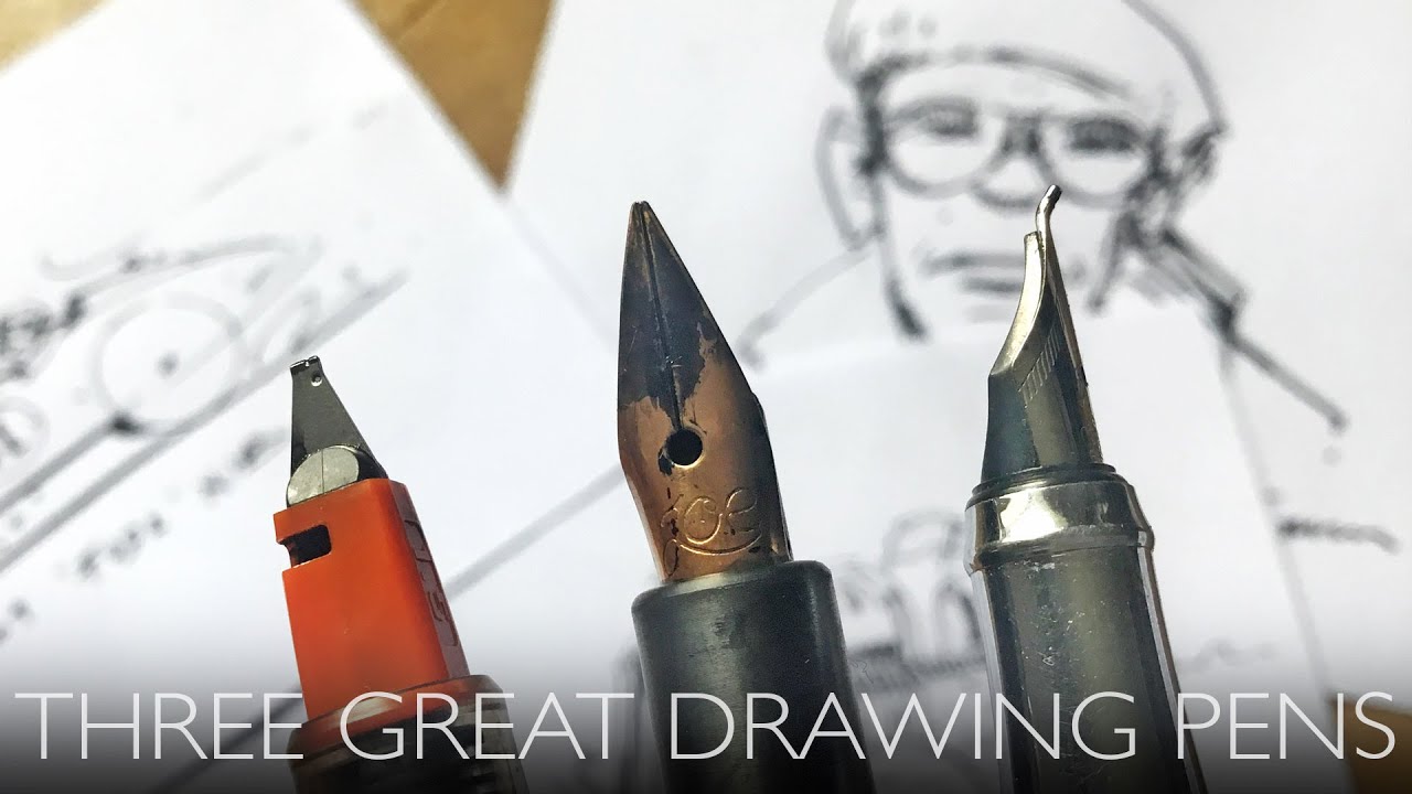 Three fantastic and unusual fountain pens for drawing!