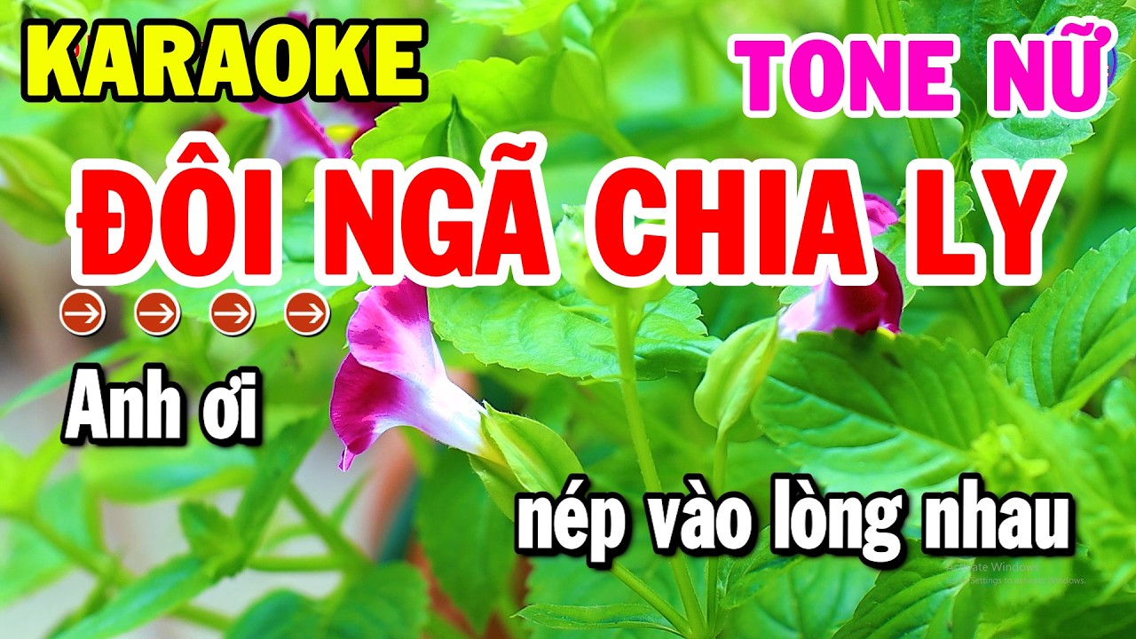 Karaoke Đôi Ngã Chia Ly Tone Nữ Nhạc Sống Trữ Tình Hay Nhất | Kho Nhạc Karaoke
