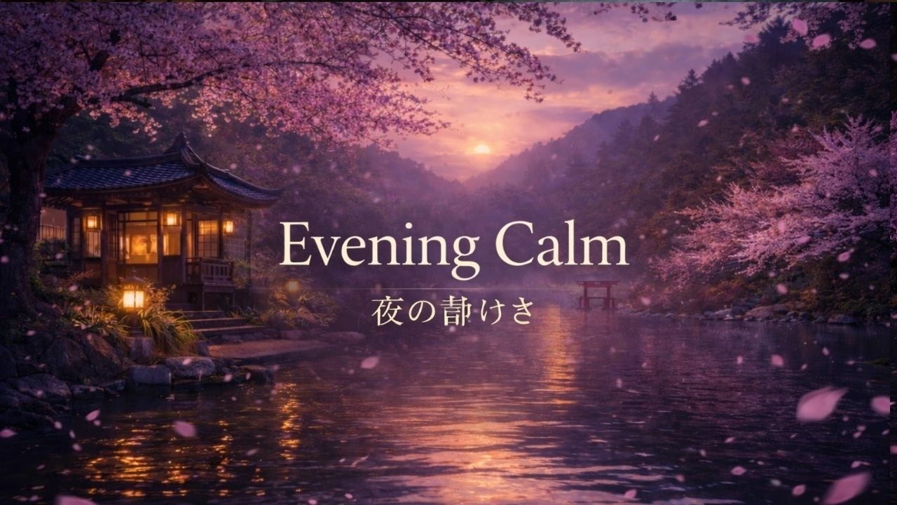 Traditional Japanese Music (邦楽) | Petals Drifting at Dusk | Evening Calm