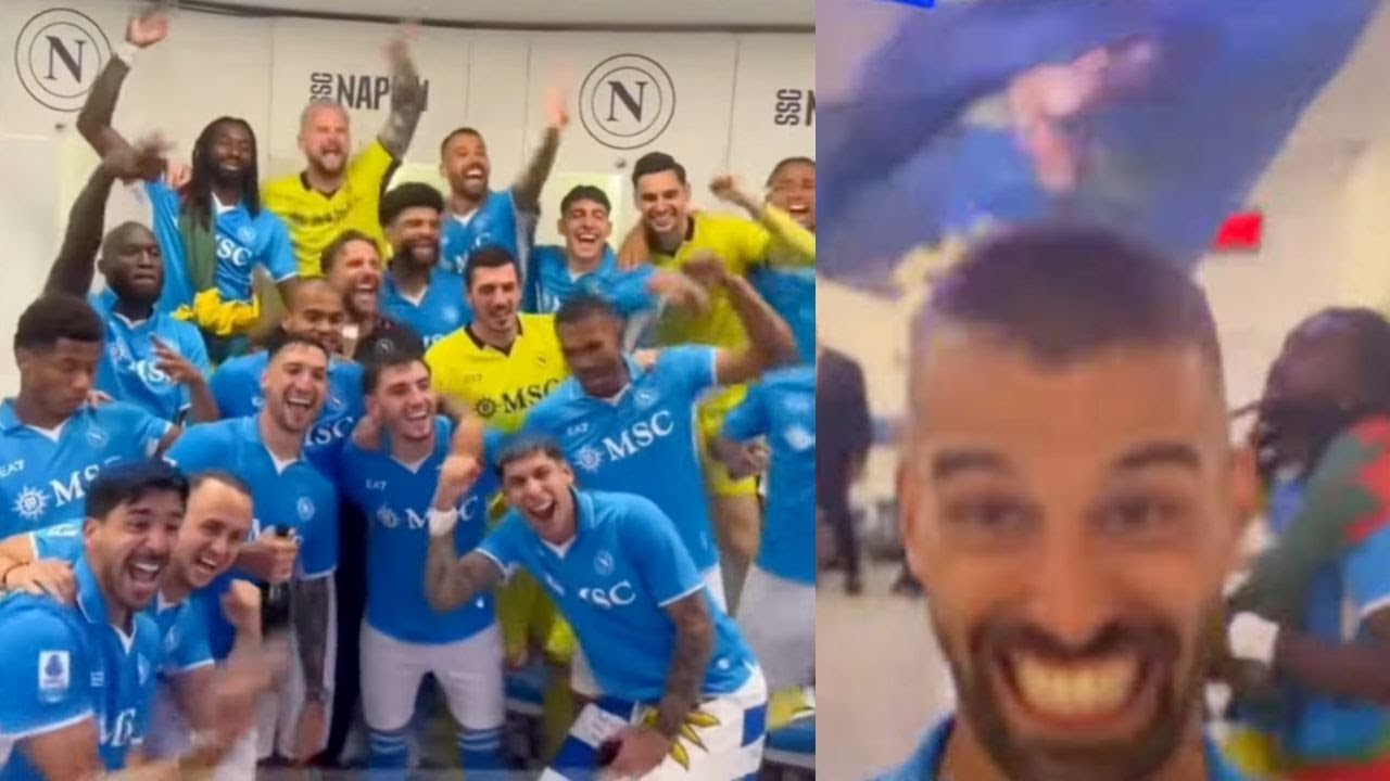 La festa SCUDETTO nello spogliatoio del NAPOLI 🏆💙🥳