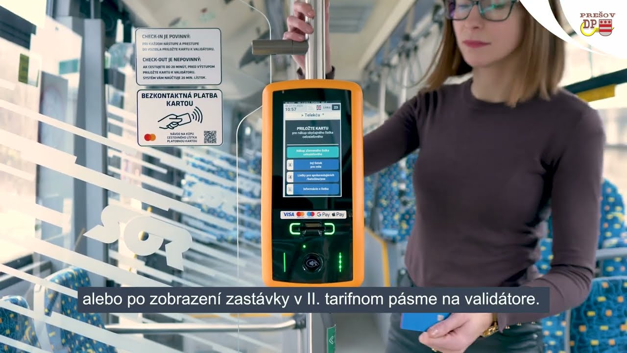 Platba kartou v MHD Prešov - jednoduché pravidlá.