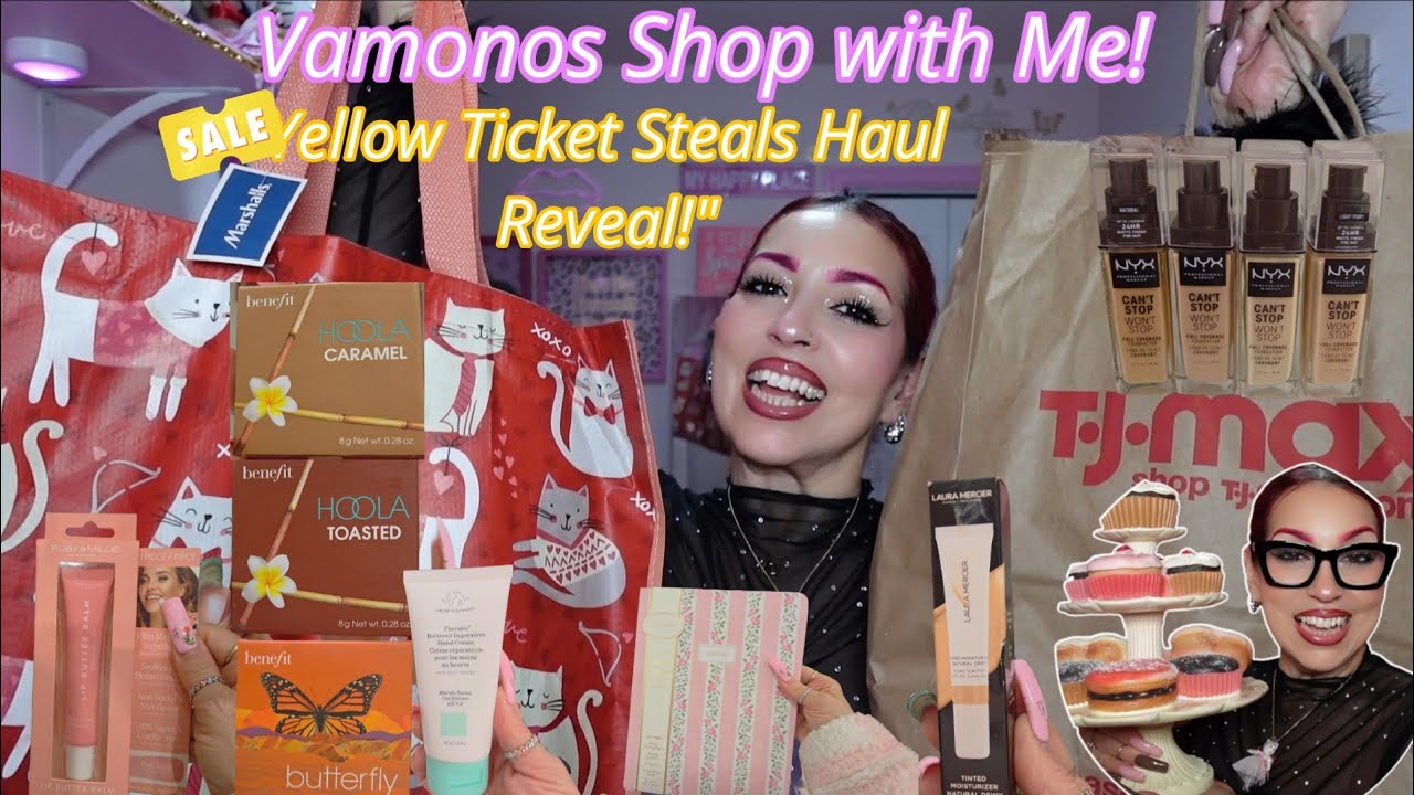 VAMONOS SHOP WITH ME TJMAXX & MARSHALL'S   YELLOW🏷️TAGS STEALS & HAUL REVEAL!