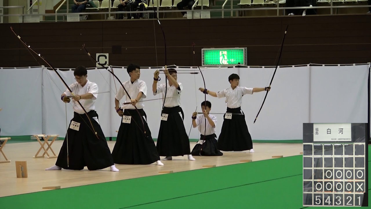 2019年IH 弓道 男子 団体 1回戦 白河（福島）