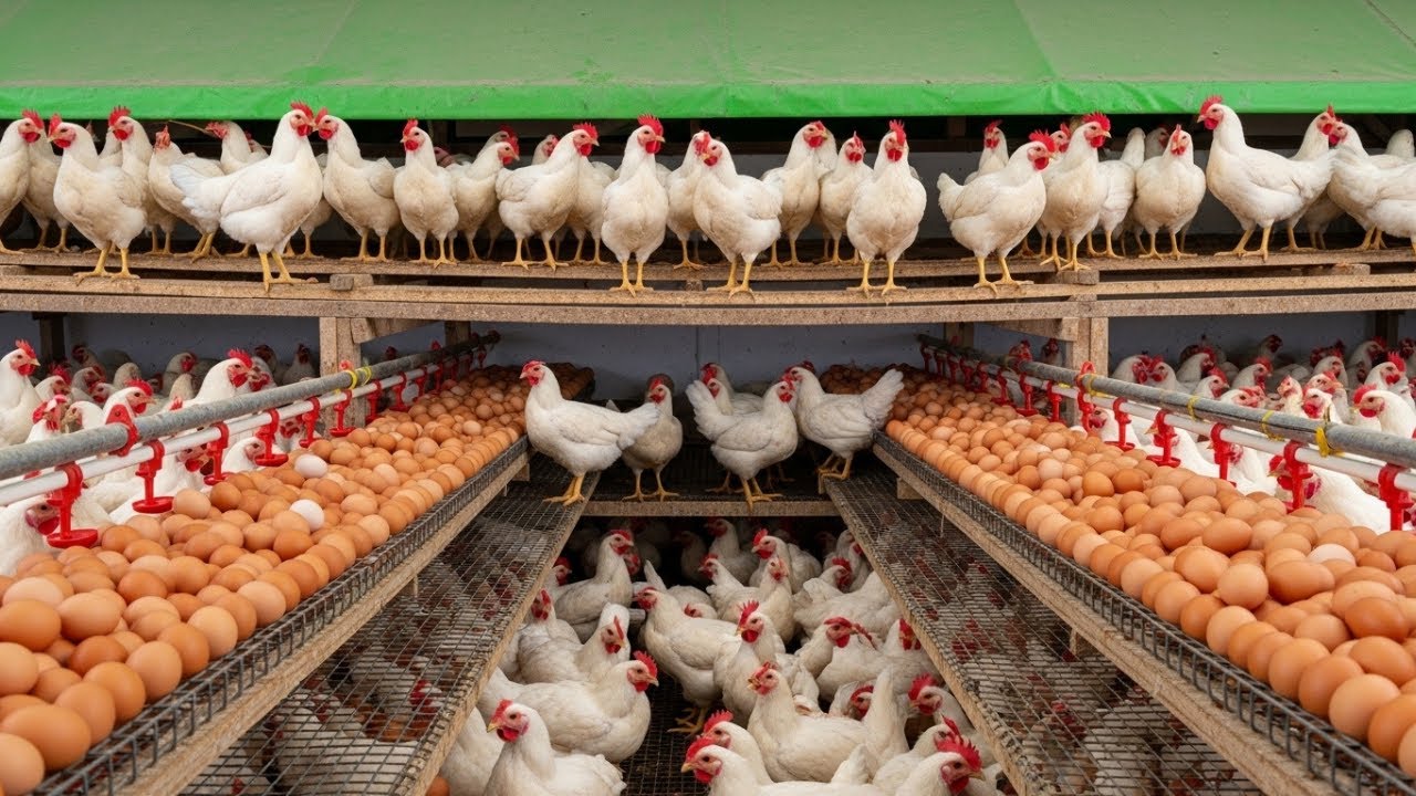 👉 Daily Egg Harvesting 🥚 | Clean & Natural Egg-Laying Chicken Farm.