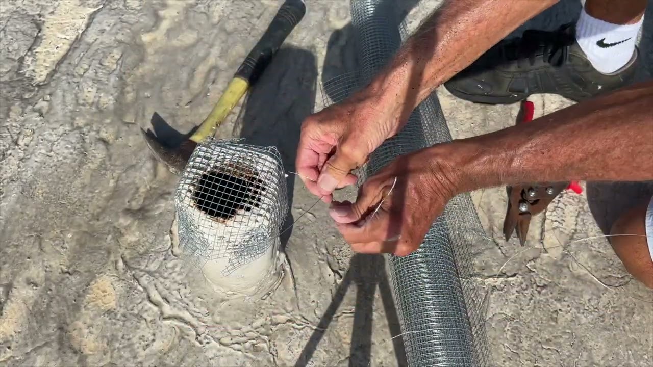 How to Cap a Roof Sewer Vent with steel mesh