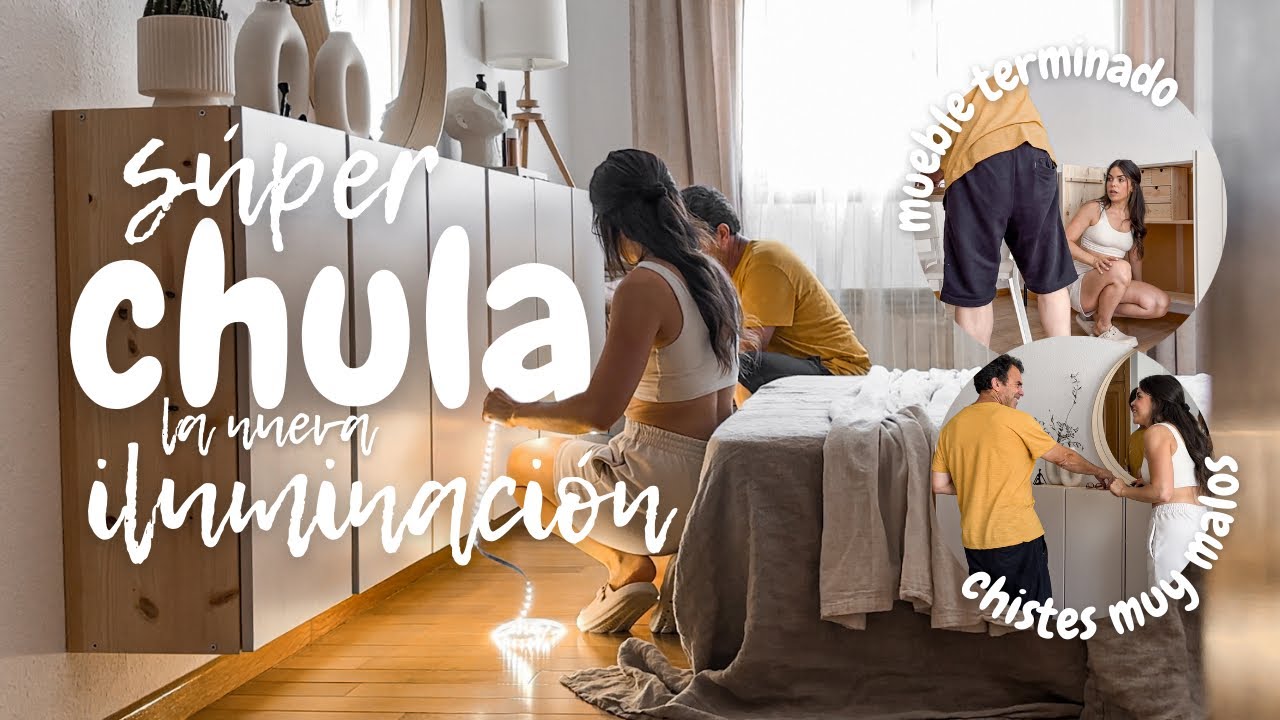 ¡Vaya CAMBIO! Luces LED regulables 😱 por SOLO 4€‼️ Ponemos las PATAS ✅ al MUEBLE del SALÓN