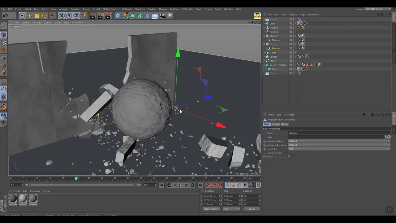 C4D Voronoi tutorial with infinity particles without plugins
