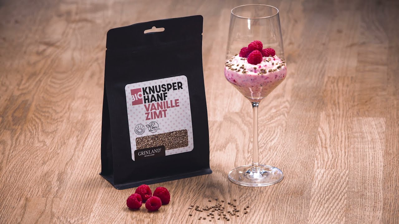#Himbeer-Quark mit #Knusperhanf (Vanille & Zimt) - Grinland Duesseldorf // Kochen mit #Hanf