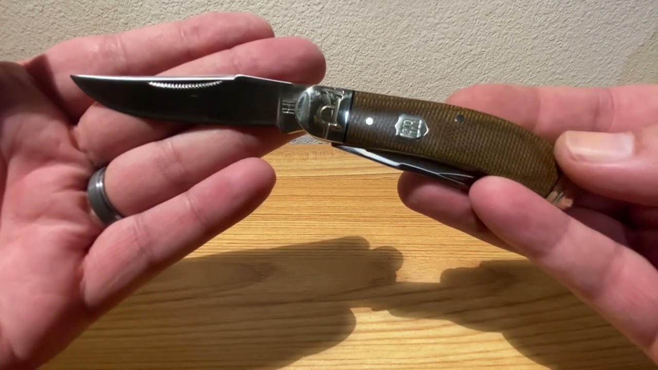 Rough Ryder Tater Skin Brown Micarta Sowbelly Trapper knife full review