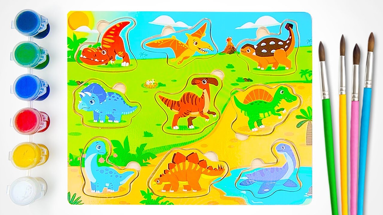Draw and Learn Dinosaurs | Fun Dino Facts & Puzzle Games for Kids 🦖