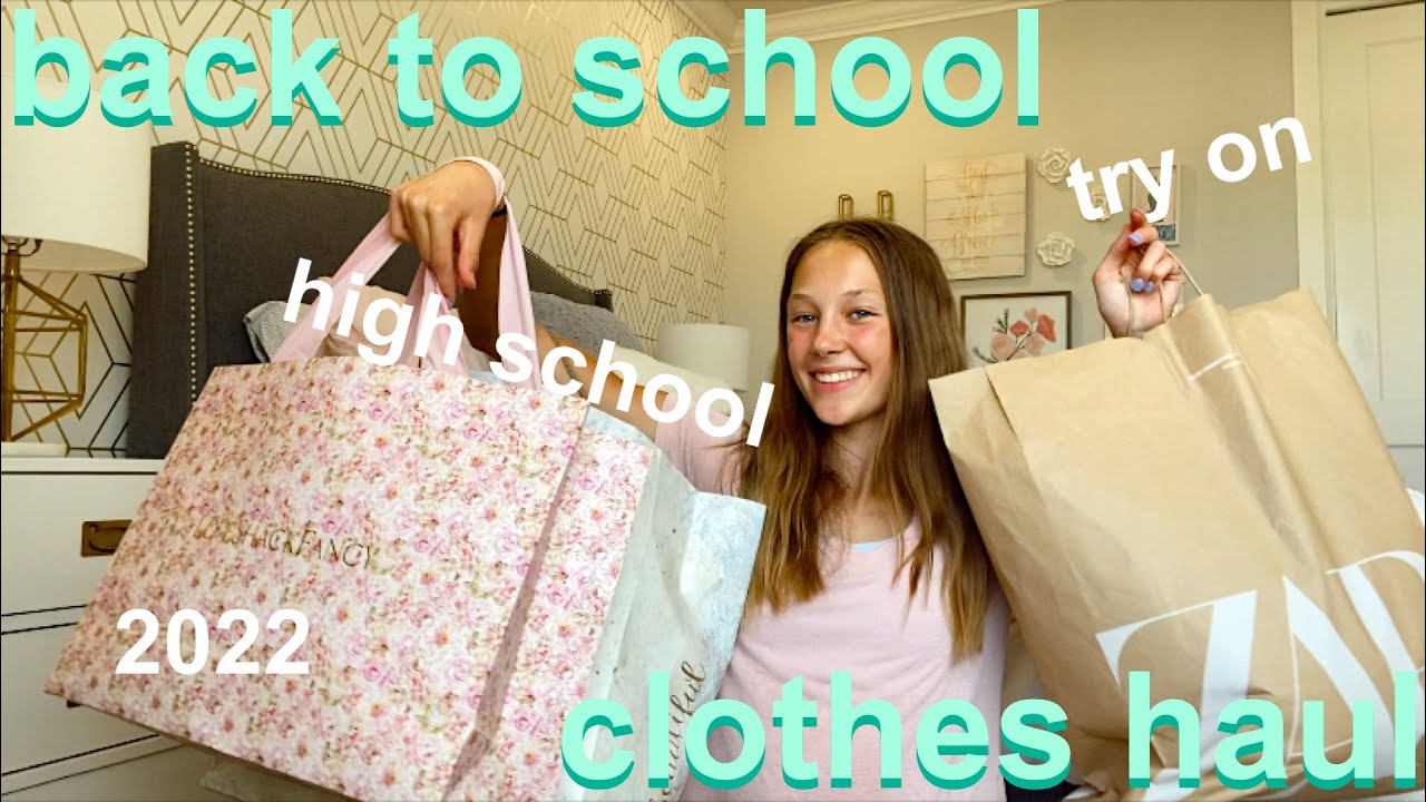 back to school CLOTHES TRY ON HAUL 2022 | high school clothing haul