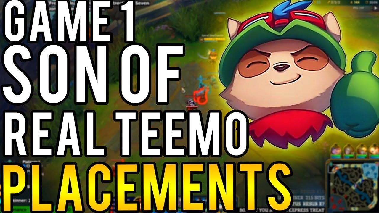 World's Best Teemo Smurfing | Son Of RealTeemo | Ranked Placements 1 OF 8