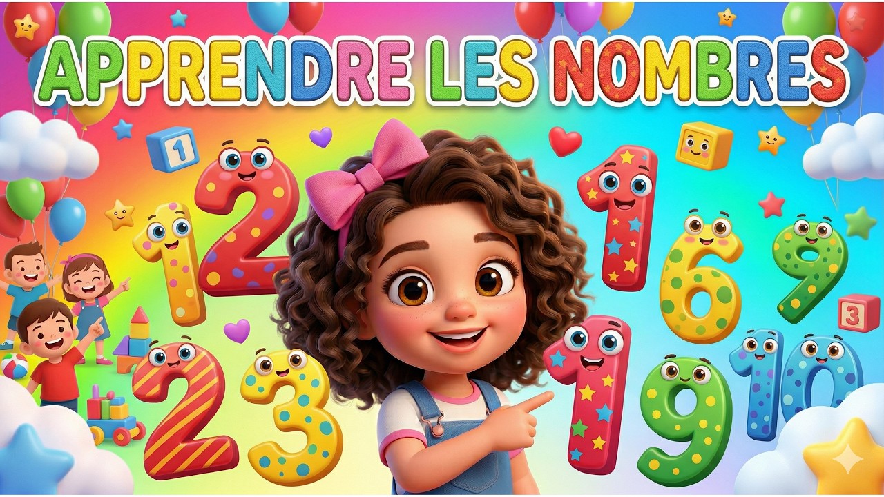 Vid&eacute;o amusante pour apprendre &agrave; compter 1 &agrave; 10 🎬