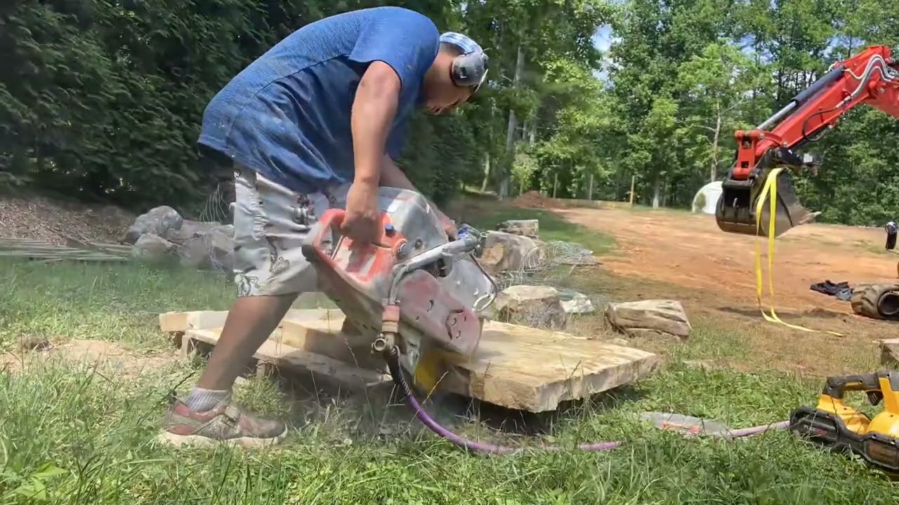 How to build ‘Floating’ steps across a koi pond