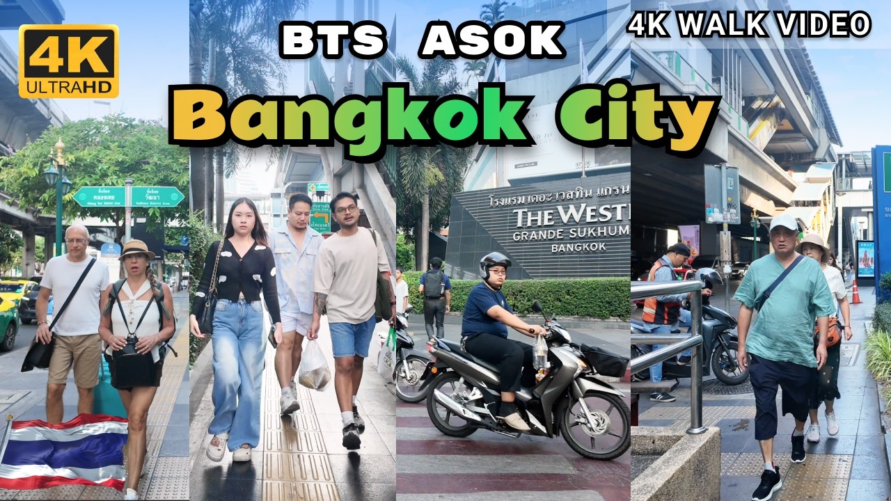 [4K HDR] 🔥 Bangkok Downtown 2026 | MRT Sukhumvit - BTS Asok | Bangkok Street Walk