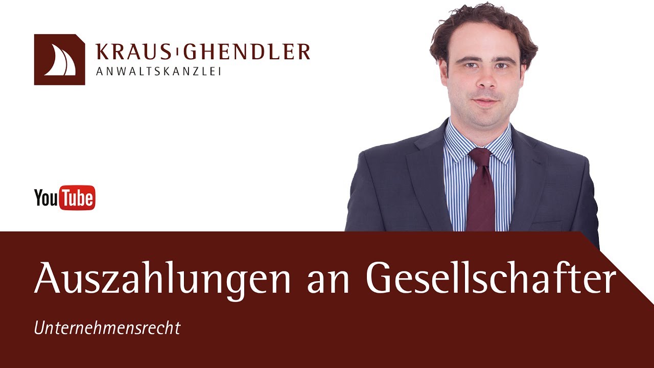 Auszahlungen an Gesellschafter durch eine UG oder GmbH