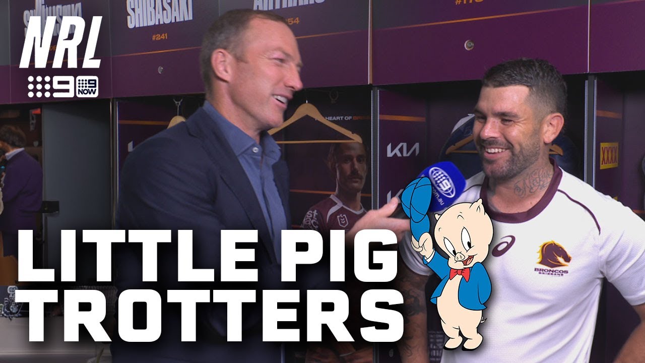 Adam Reynolds' hilarious dig at Cory Paix's legs: In The Sheds | NRL on Nine