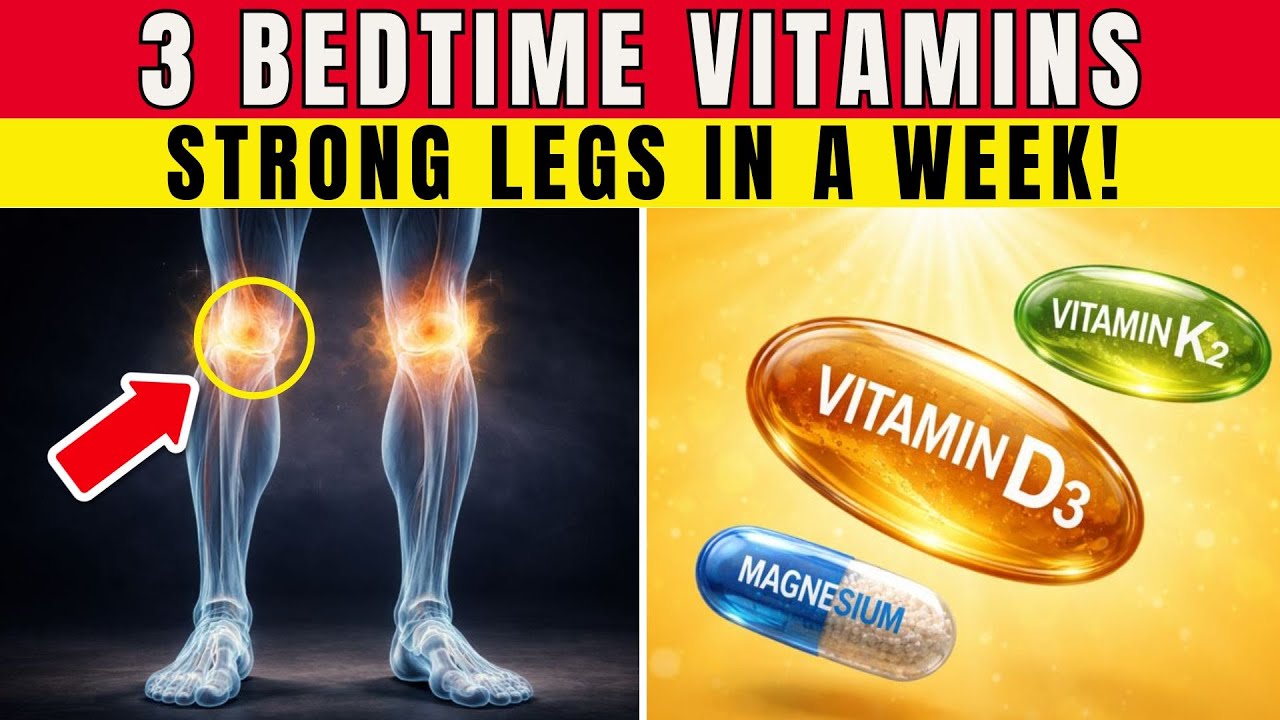 Over 60?  THESE 3 Bedtime Vitamins Rebuild Leg Strength In a WEEK | Senior Health Tips