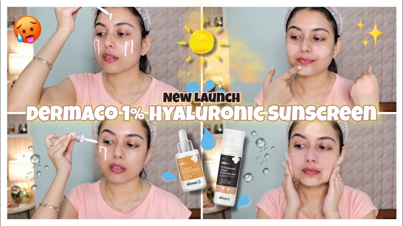 Derma Co 1% Hyaluronic Sunscreen Serum & 1% Hyaluronic Tinted Sunscreen Gel Review | Arpita Ghoshal