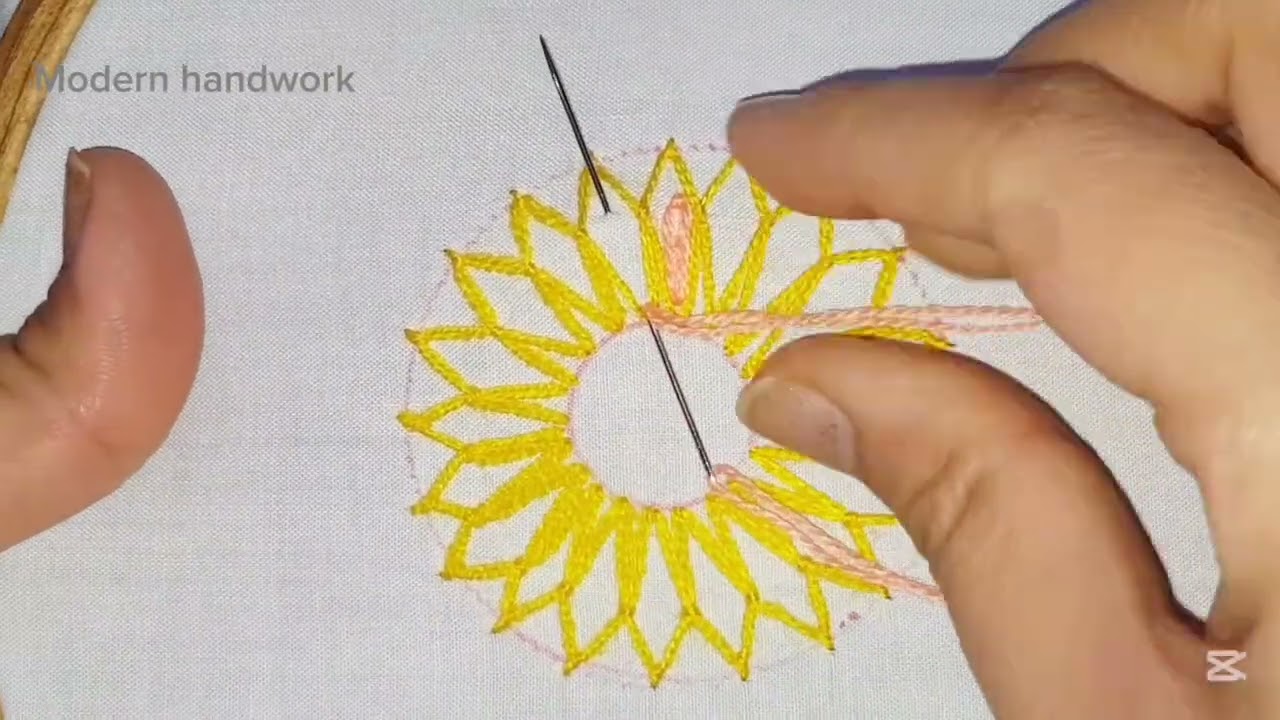 Elegant and simple hand embroidery design ||Hand embroidery design for beginners|| 