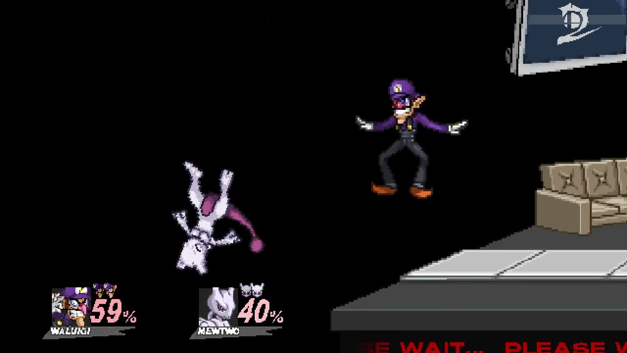 ssf2  wALUIGI VS mEWTWO