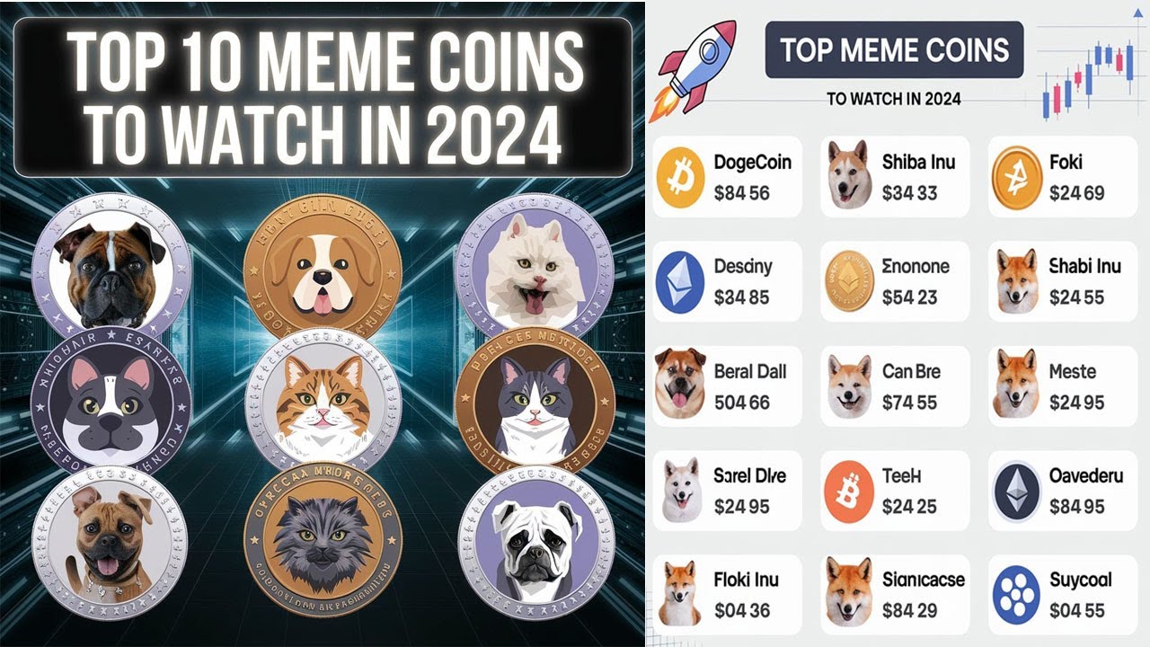 Top 10 Meme Coins to Watch in 2024