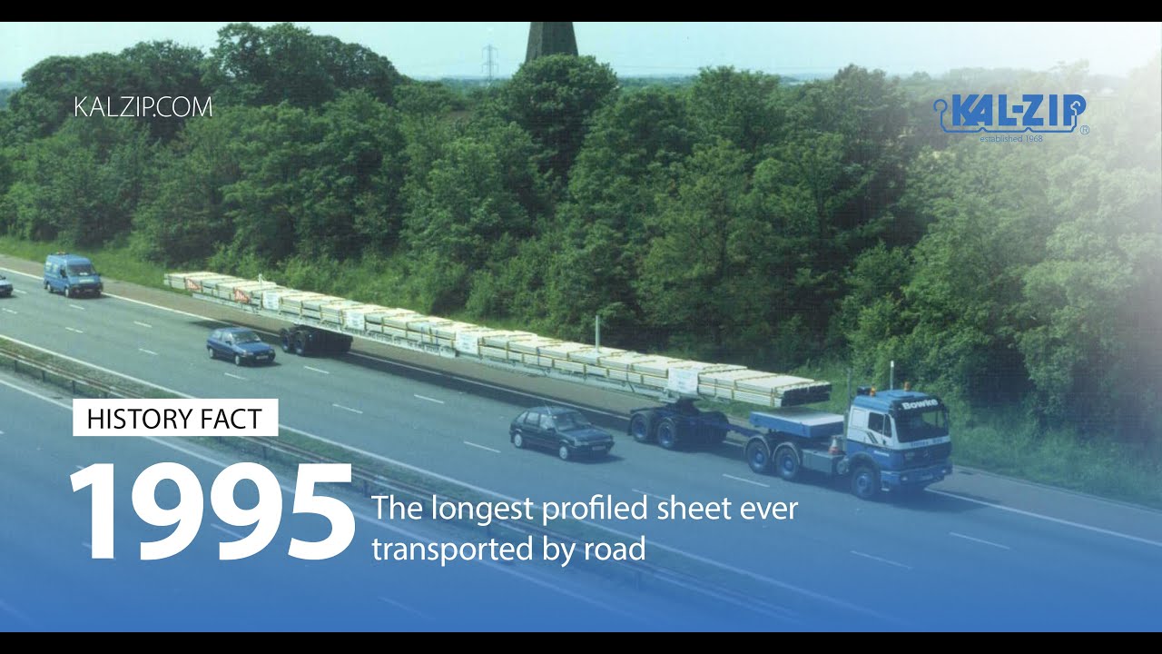 55 Jahre Kalzip - Transport der längsten Profiltafeln