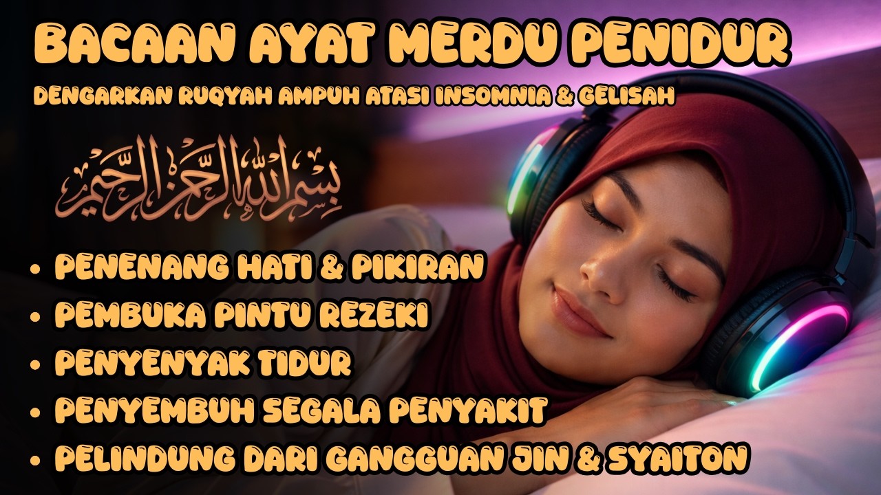 Bacaan Al - Quran Ayat Penidur Pengusir Jin Pengganggu & Dapatkan Ketenangan Untuk Tidur Berkualitas