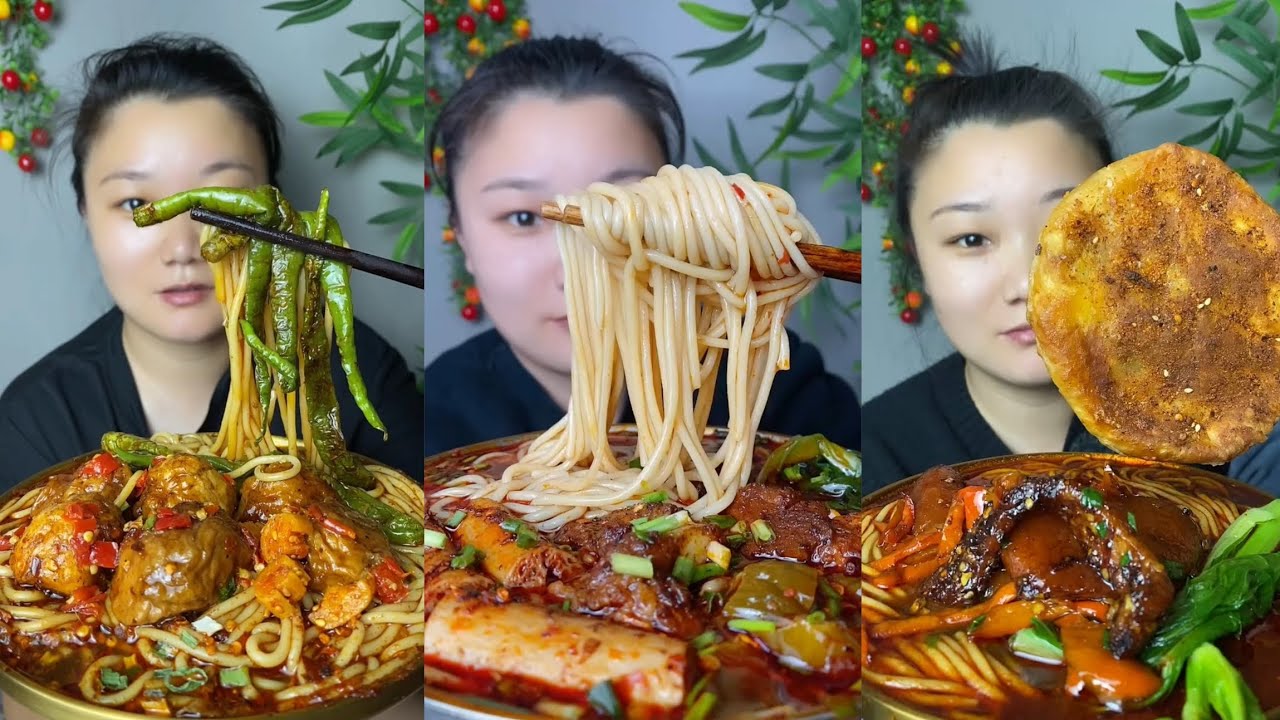 YUMMY 😋 🤤#3 :Eat pig brain belly pork 🤤😋{ Seav Hor} Noodles🍜🍜.#belly #yummy  #mukbang #food 