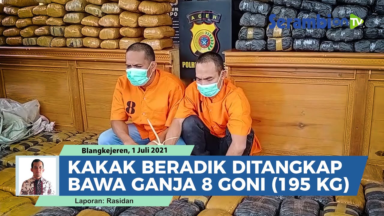Kakak Adik Ditangkap Polisi saat Selundupkan Ganja 8 Goni Seberat 195 Kg di Gayo Lues