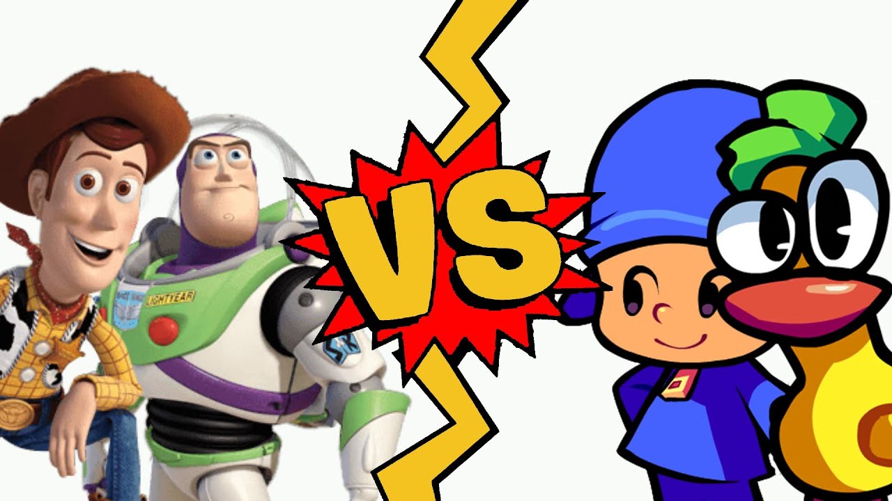 M.U.G.E.N. Battles | Woody/Buzz Lightyear vs Pocoyo/Pato | Toy Story vs Pocoyo